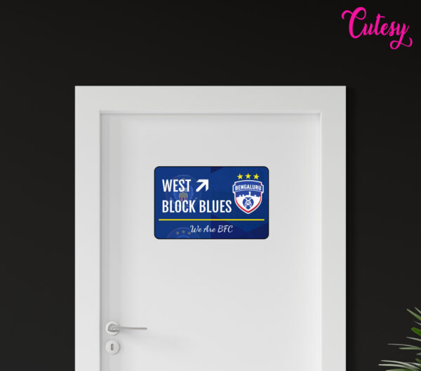 Cutesy Door Sign Blue