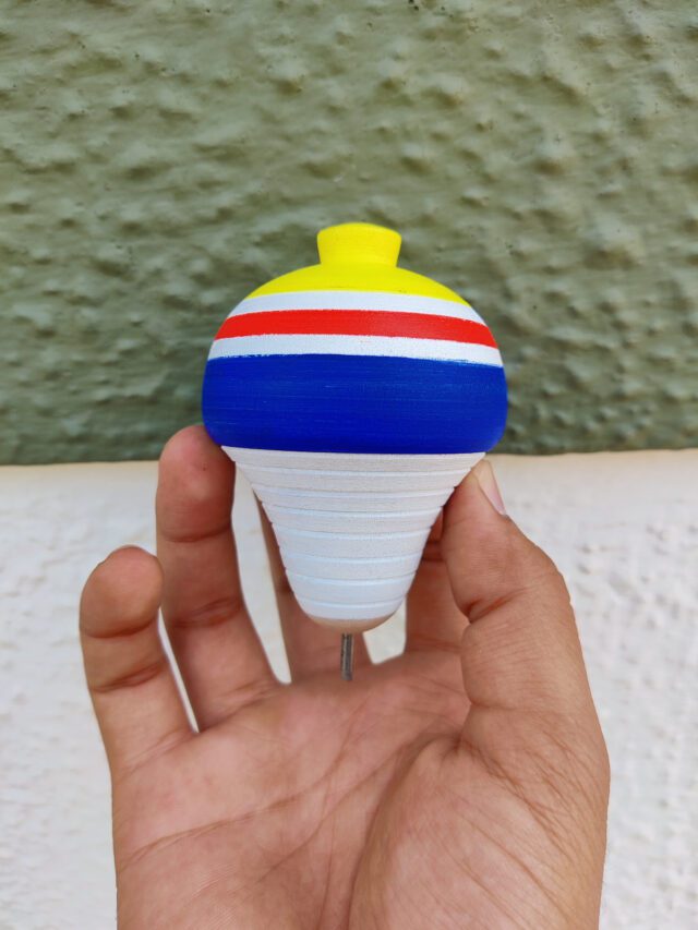 Cutesy Traditional Spin Top – Handcrafted Classic Indian Toy