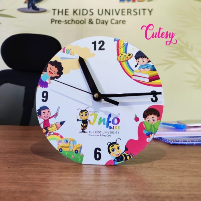 Personalized Wooden Clock with Custom Logo
