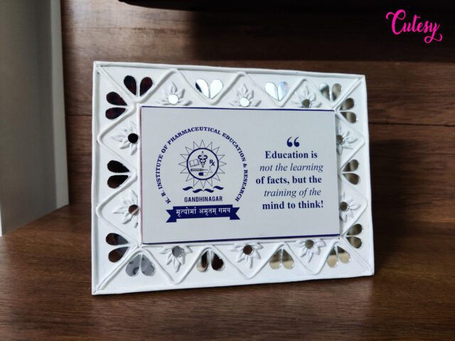 Cutesy Lippan Art Momento – Traditional Gujarat Mud Mirror Work from Cutesy India
