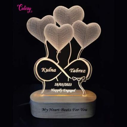 Infinity Love Lamp Warm White – Personalized Romantic LED Light from Cutesy India