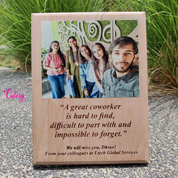 Wooden Photo Frame Engraved