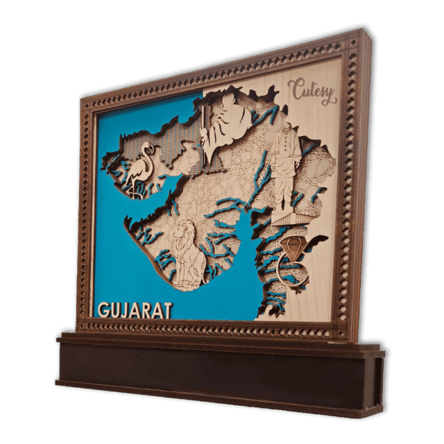 Gujarat Memento Wooden MDF & Acrylic Showpiece